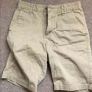 Eddie Bauer Khaki Flat-Front Shorts